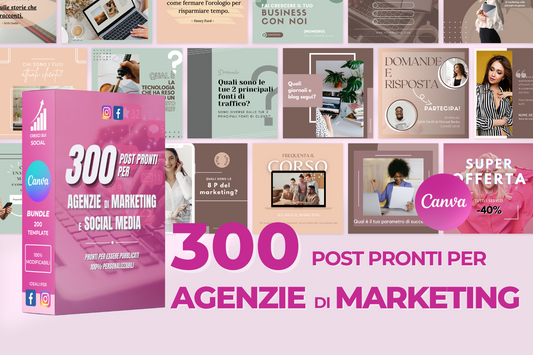 300 Post Social per Agenzie di Marketing - BUNDLE