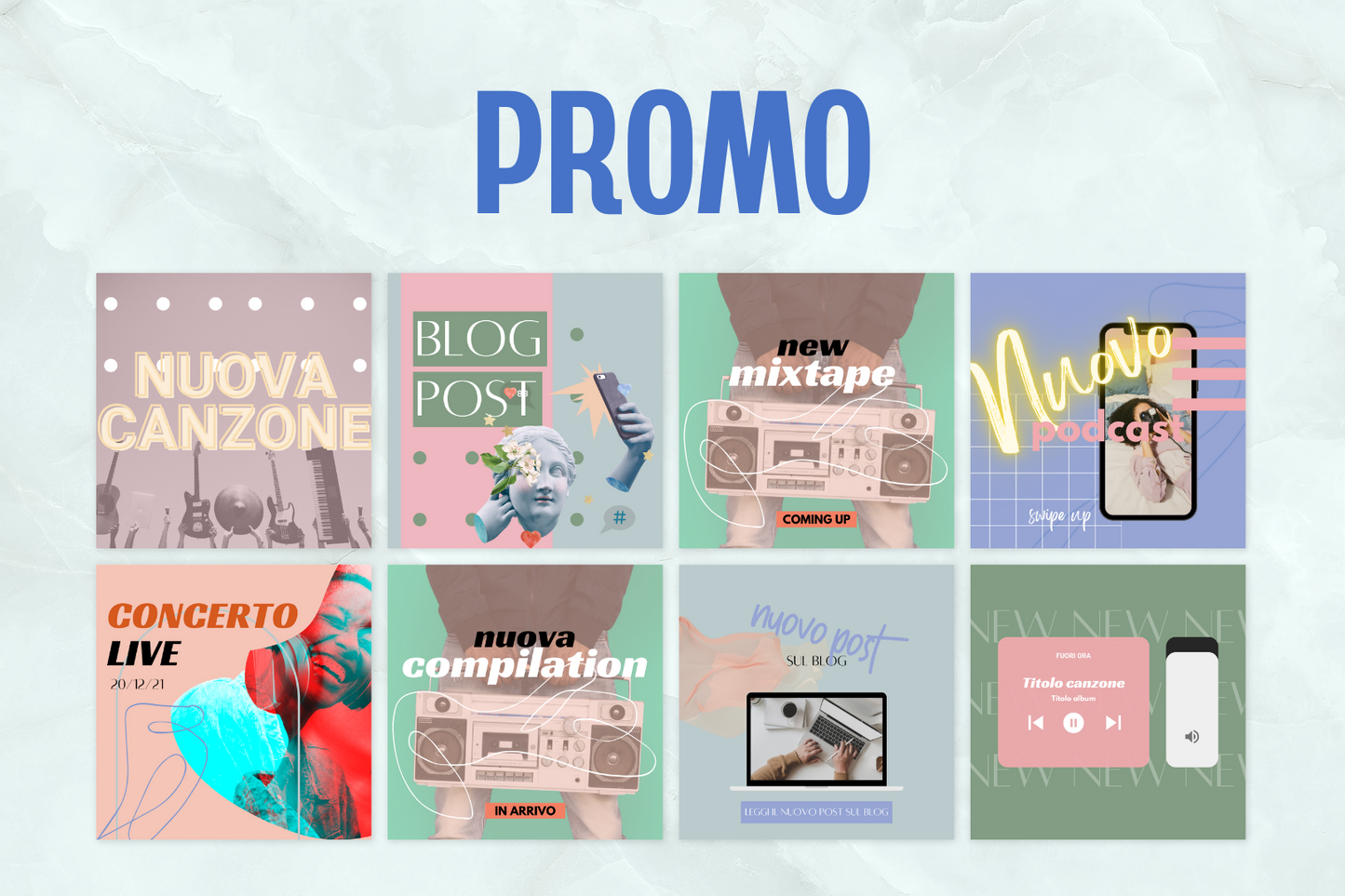 200 Post Social per Cantanti e Musicisti - BUNDLE