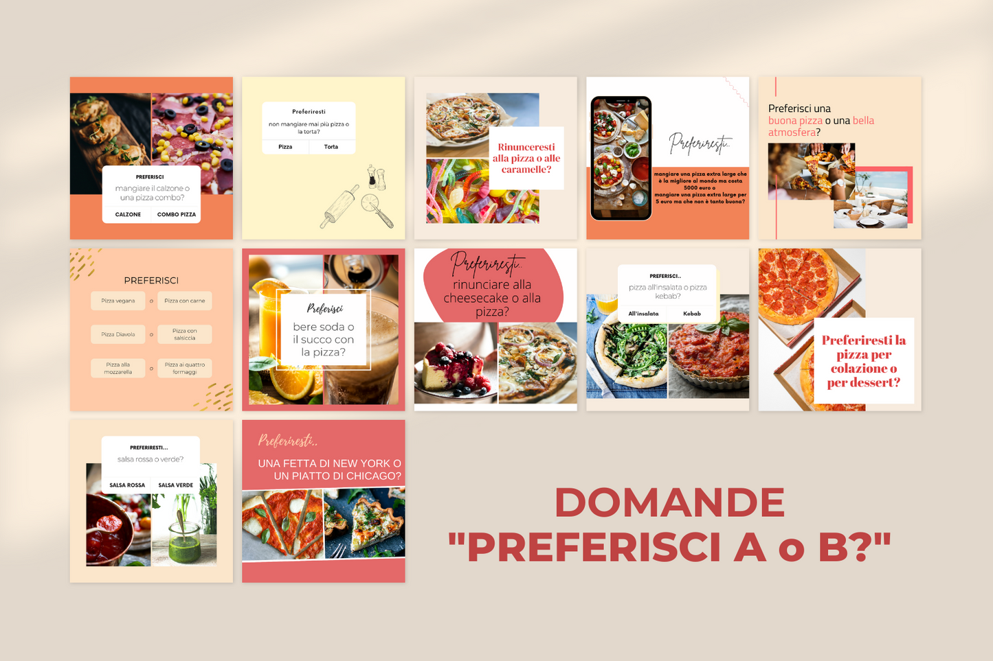 200 Post Social per PIZZERIE - BUNDLE