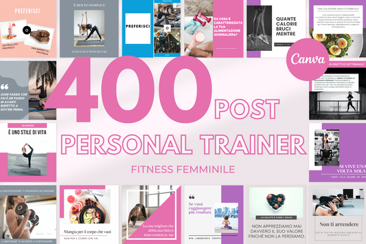 400 Post Social per Personal Trainer (Femminile) - BUNDLE PREMIUM