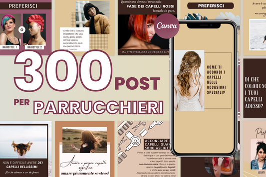 300 Post Social per Parrucchieri - BUNDLE