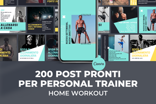 200 Post Social Media per Personal Trainer (HOME WORKOUT)