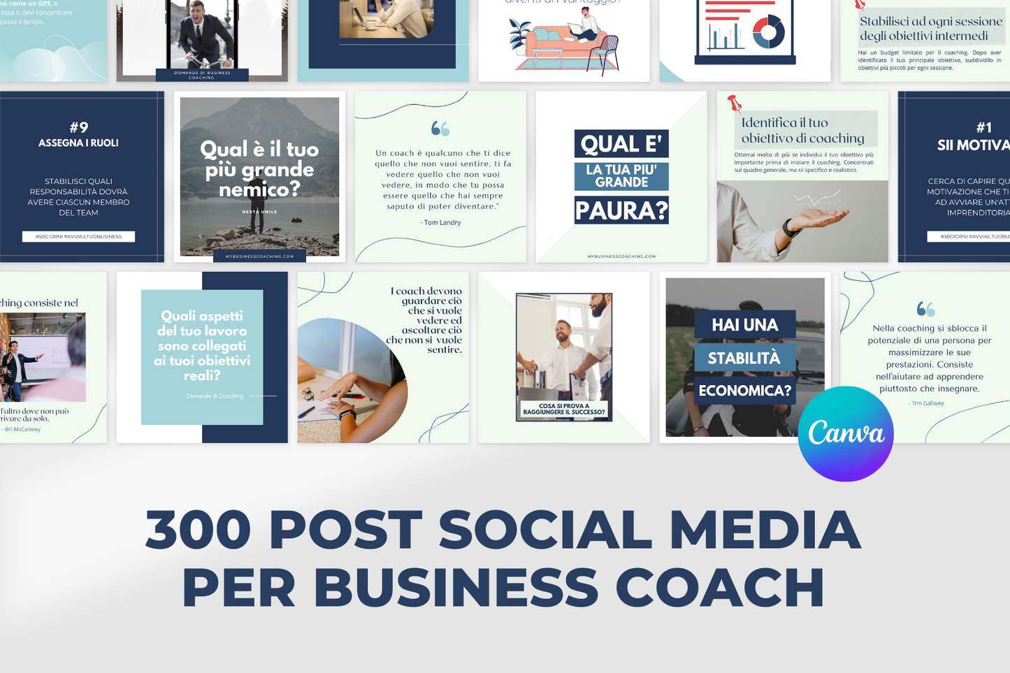 300 Post Social Media per Business Coach - BUNDLE