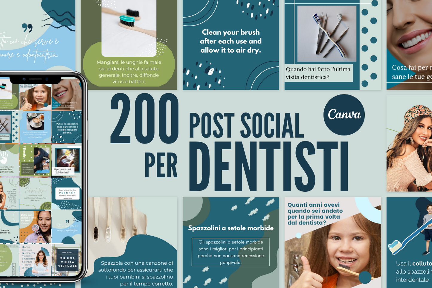 200 Post Social per Dentisti - BUNDLE