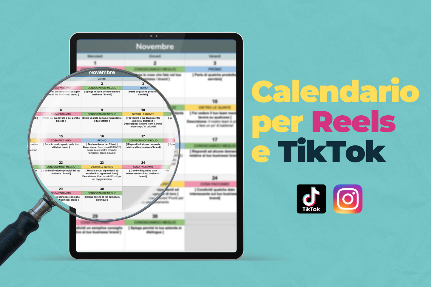 Calendario per Reels & TikTok - 365 IDEE PRONTE