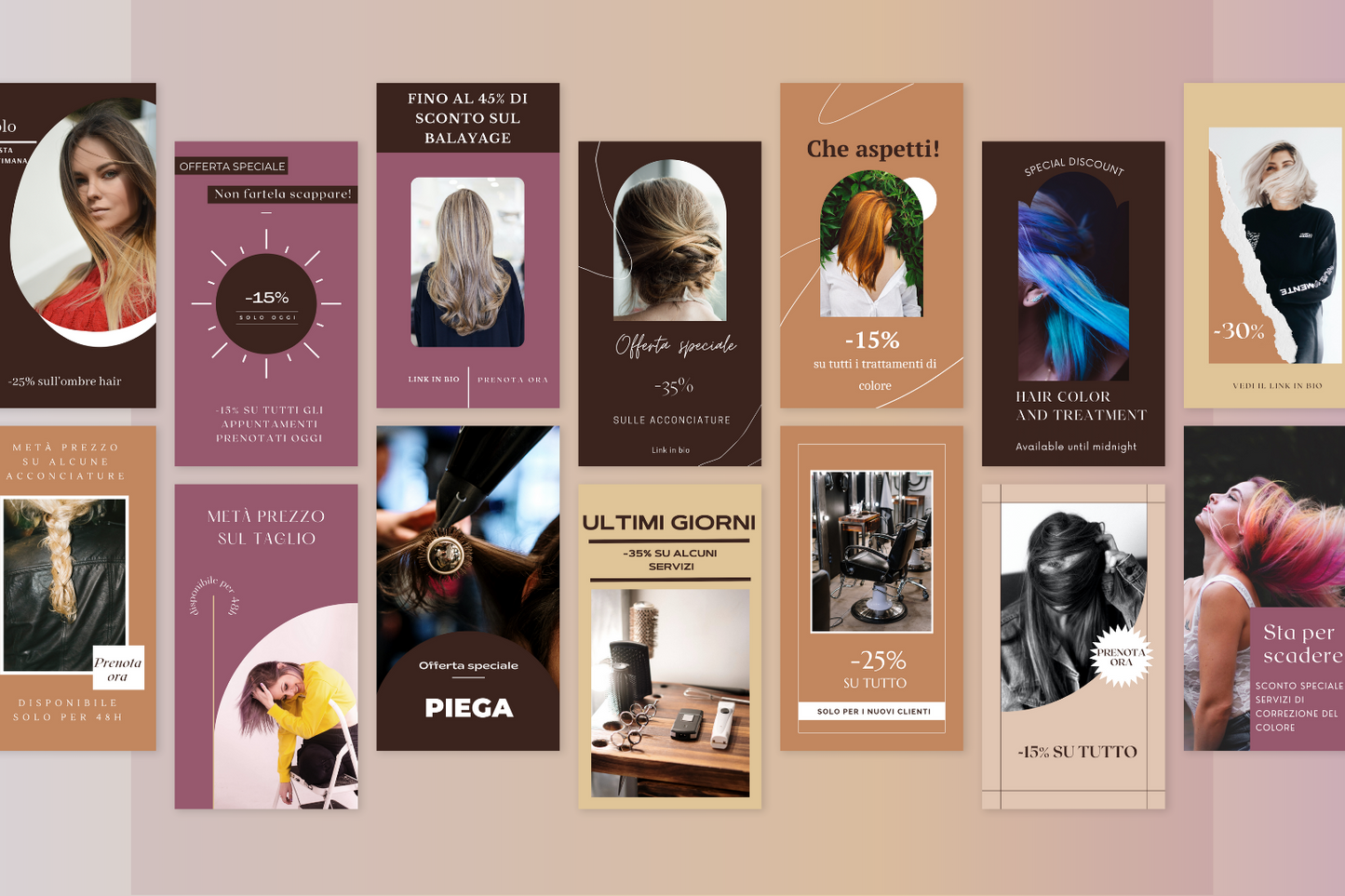 50 Stories promozionali per Parrucchieri