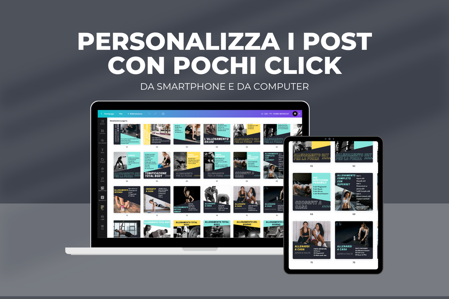 200 Post Social Media per Personal Trainer (HOME WORKOUT)