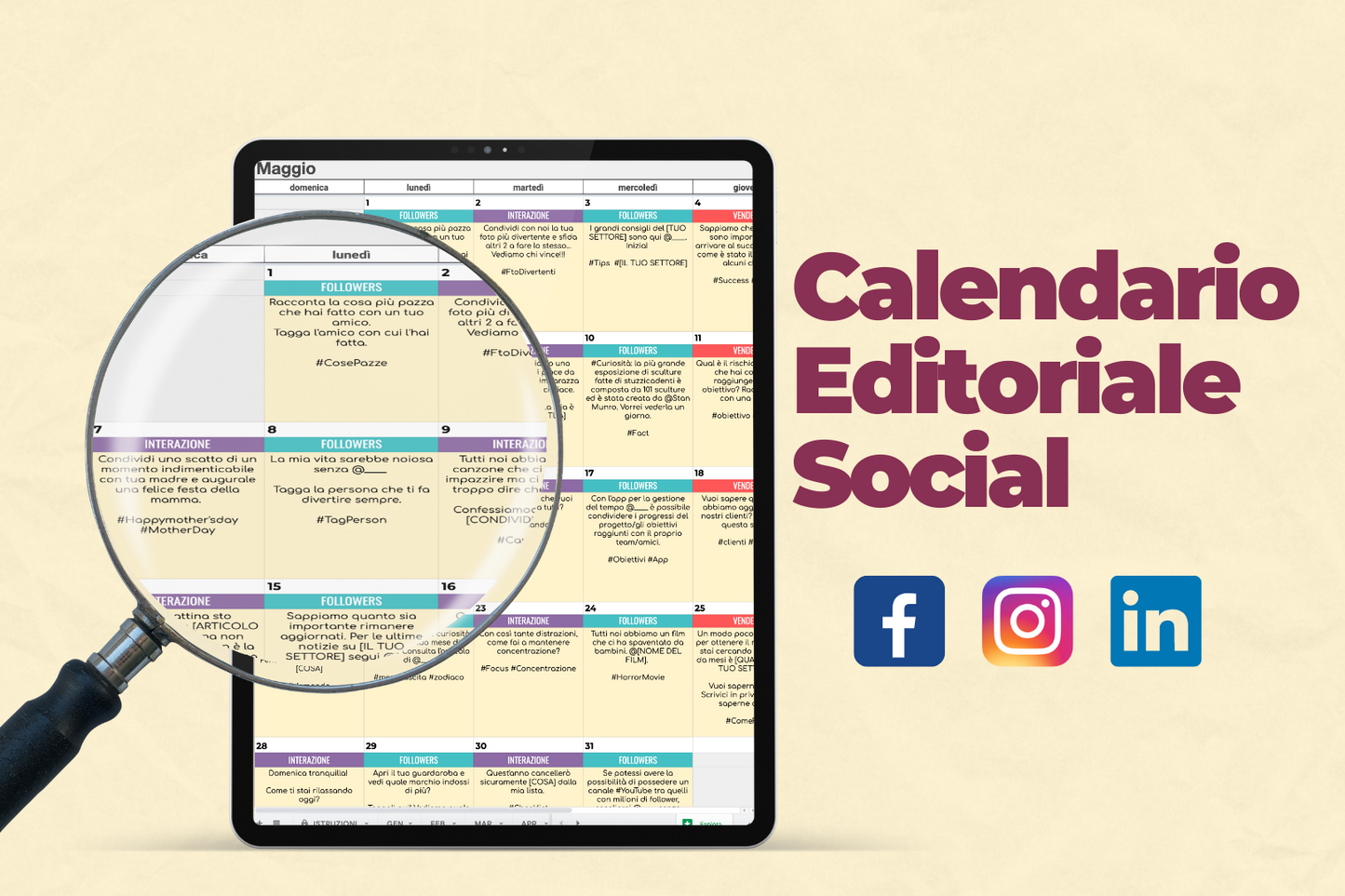 Calendario Social 365 IDEE PER POST per Instagram già pronte