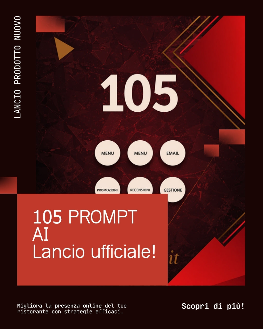105 Prompt AI per Ristoranti e Locali — variante grafica 2